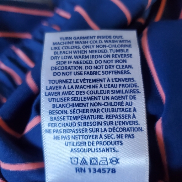 Vineyard Vines Blue and Pink Striped Swim Trunks - Picture 5 of 6